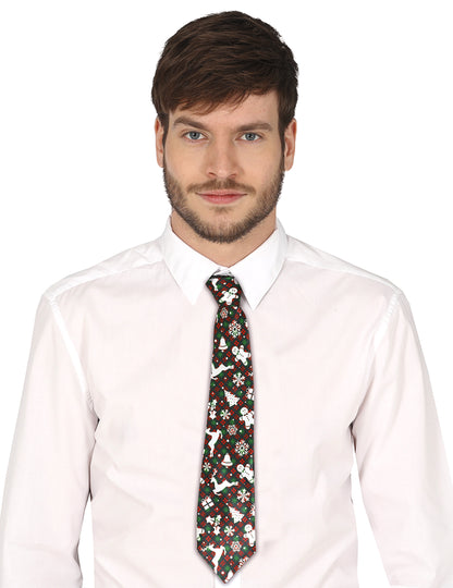 Cravată tartan cu motive și Crăciun pentru adulți 