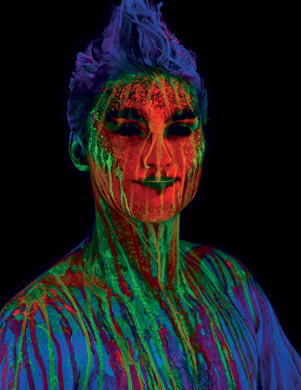 Efect de scurgeri fluorescente al cremei de machiaj profesional UV pentru adult și copil