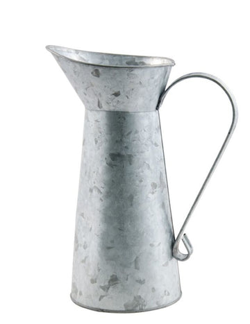 Cană de lapte din zinc cu mâner 18 cm rustic vintage