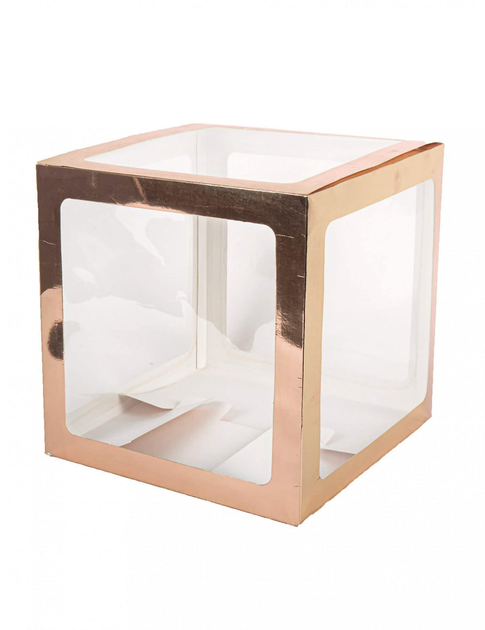 Cub transparent cu baloane, personalizabil, pentru decor de petrecere, auriu roz