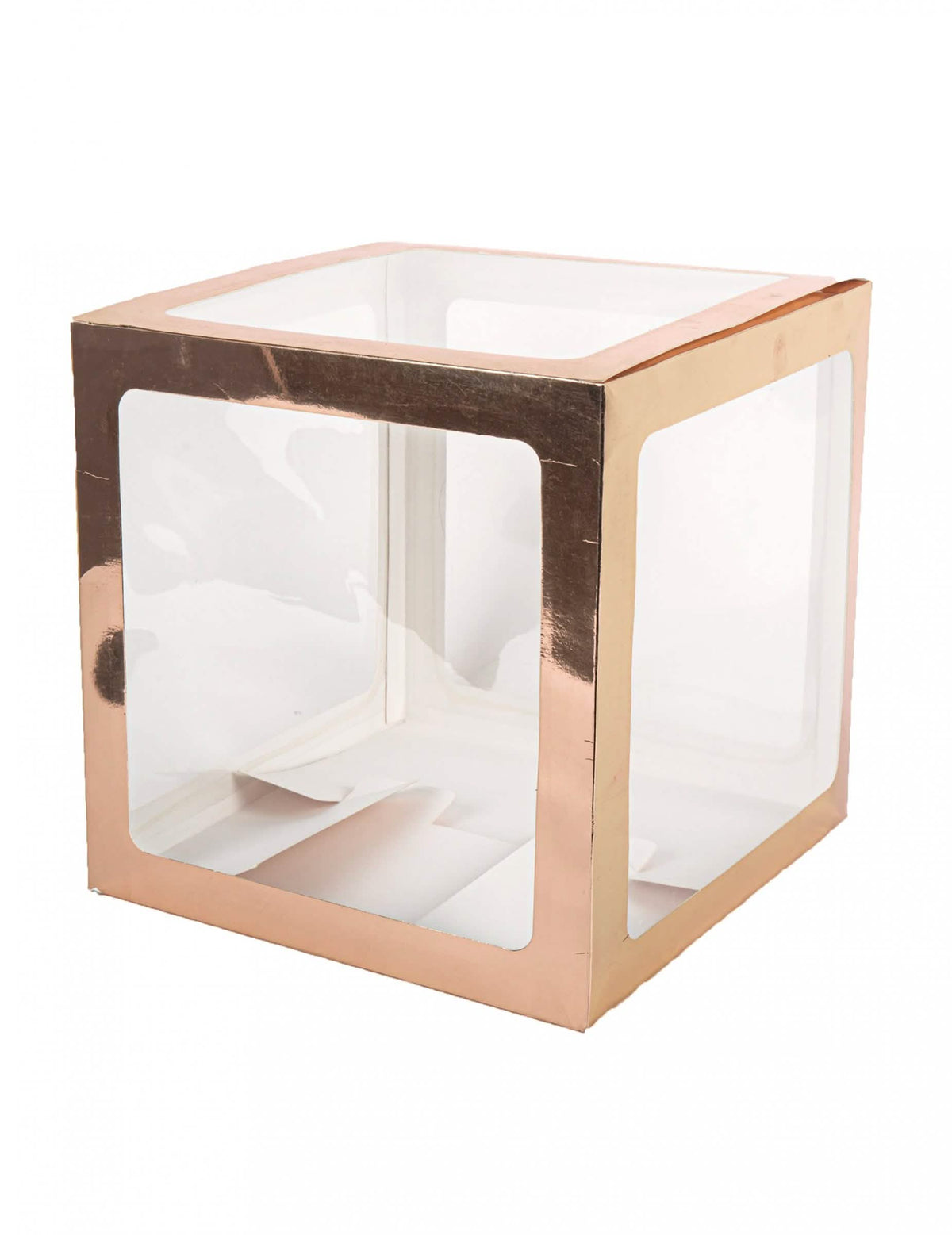 Cub transparent cu baloane, personalizabil, pentru decor de petrecere, auriu roz