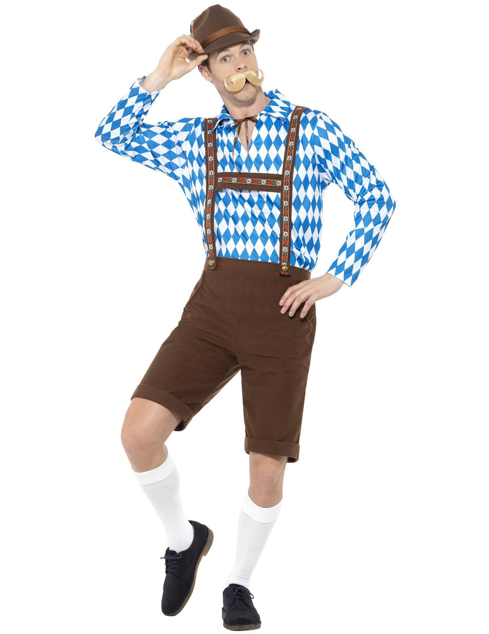 Vedere din trei sferturi a costumului bavarez pentru adult