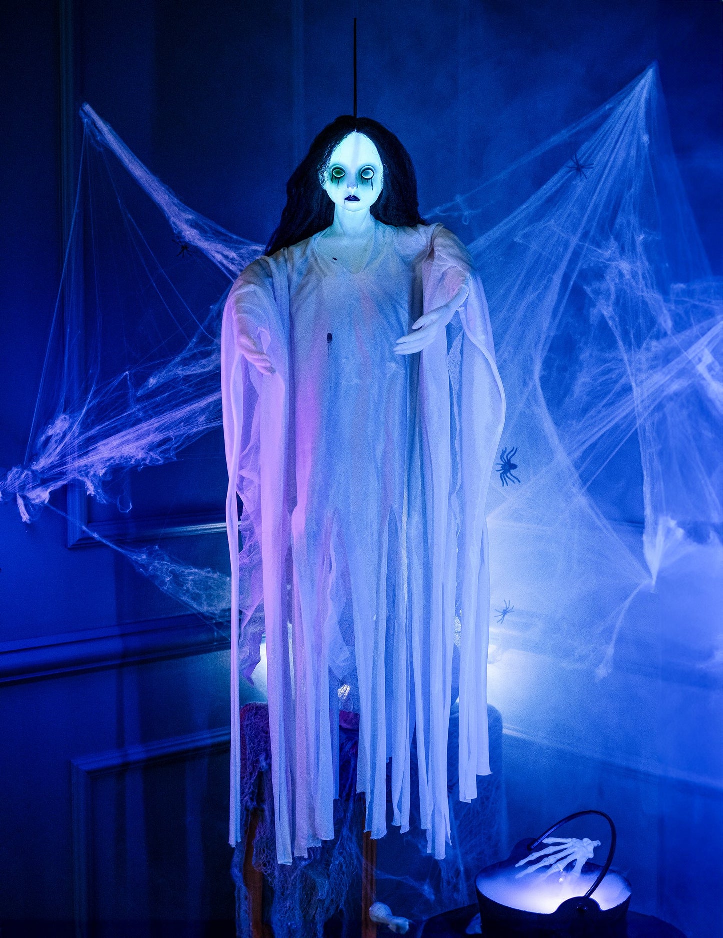 Luminous White Lady Hanging Decoration 90 cm Halloween