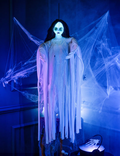 Luminous White Lady Hanging Decoration 90 cm Halloween