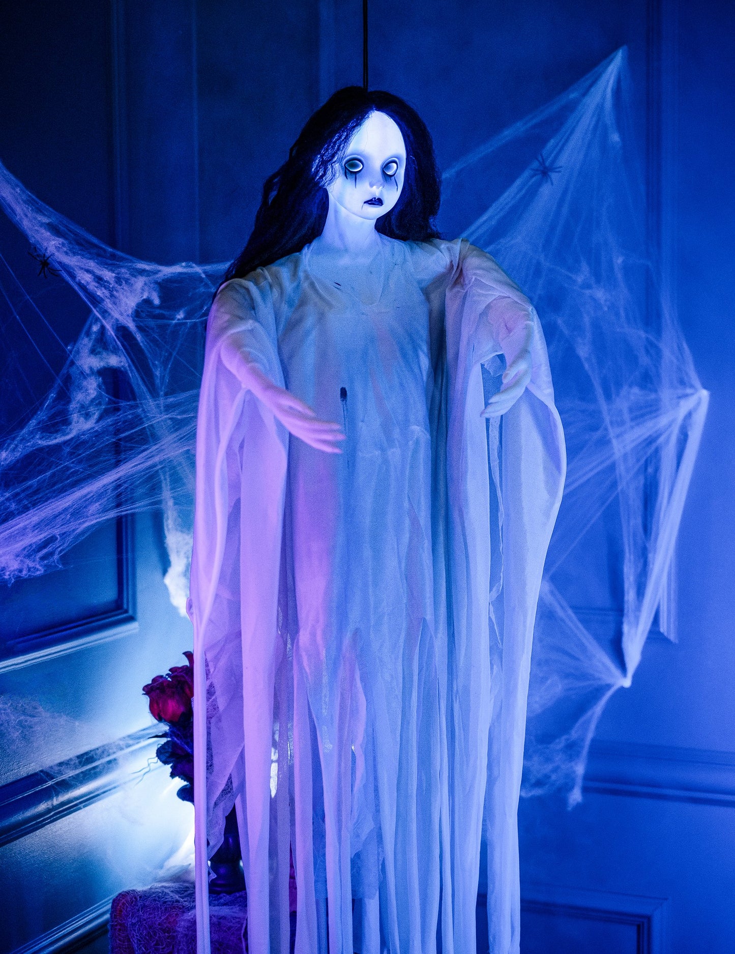 Luminous White Lady Hanging Decoration 90 cm Halloween