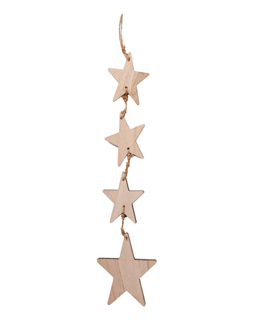 Decorare pentru a atârna stele din lemn 44 cm