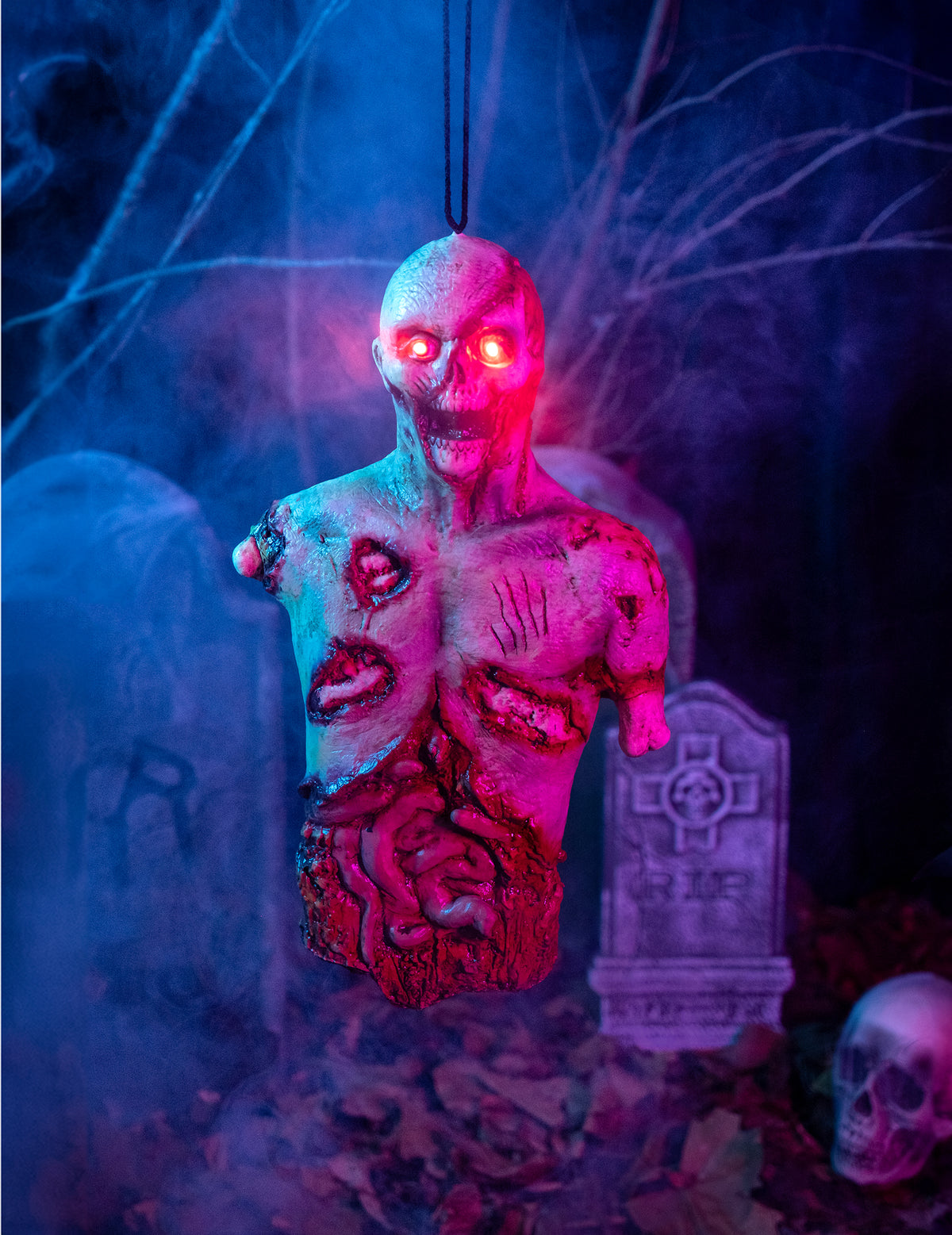 Décoration à suspendre lumineuse zombie