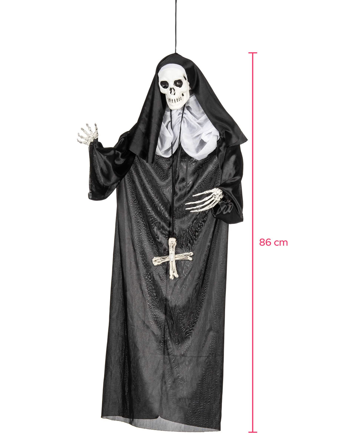 Dimensiuni ale decorațiunii de agățat călugăriță pentru halloween
