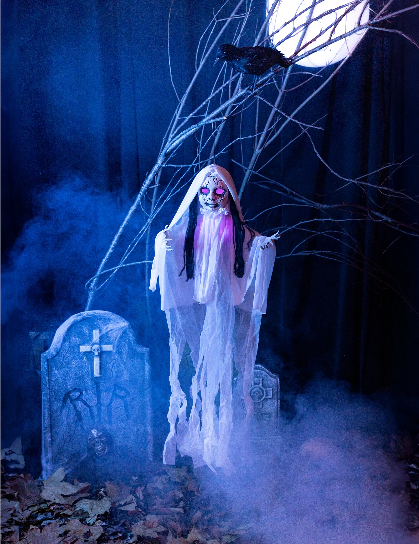 Decorare pentru a atârna păpușă fantomă ușoară 100 x 70 cm