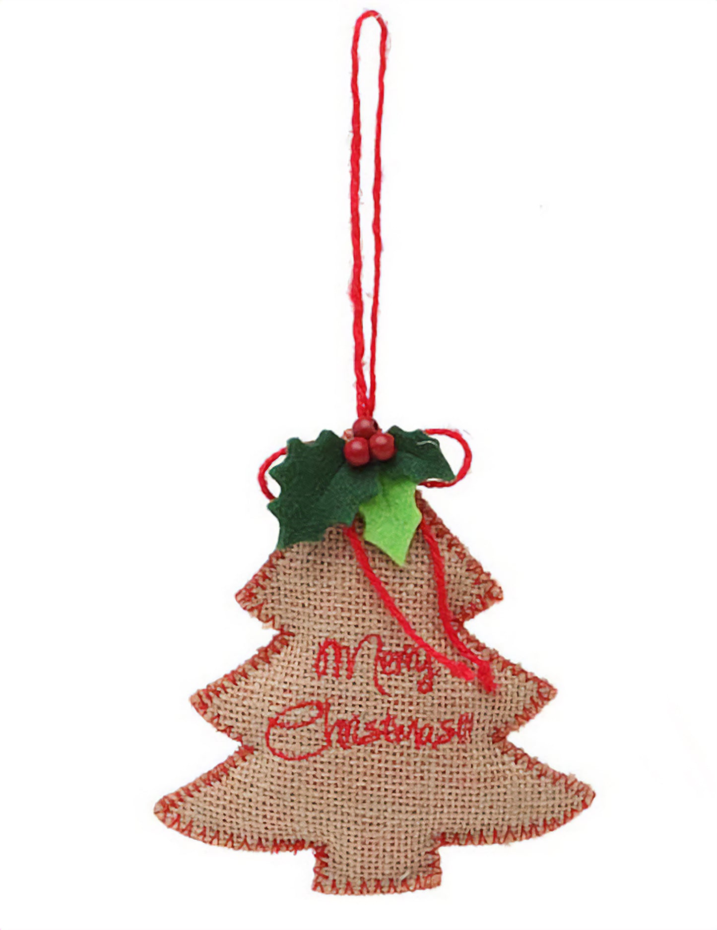 Decorațiune suspendată brad din material textil 13 cm 
