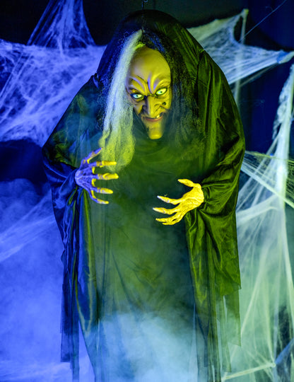 Decorare pentru a atârna vrăjitoare alb -negru 140 cm Halloween