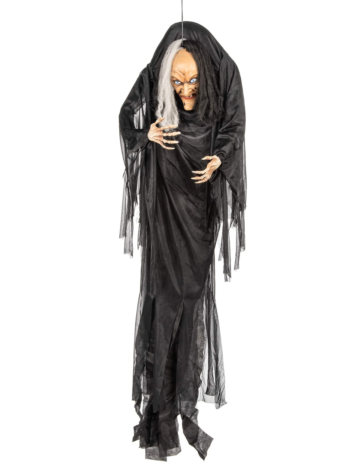 Decorațiune de agățat vrăjitoare pentru halloween, albă și neagră