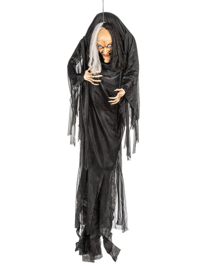 Decorare pentru a atârna vrăjitoare alb -negru 140 cm Halloween