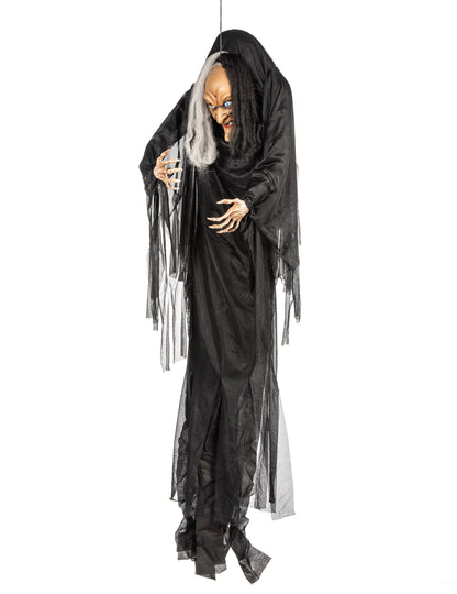 Decorare pentru a atârna vrăjitoare alb -negru 140 cm Halloween