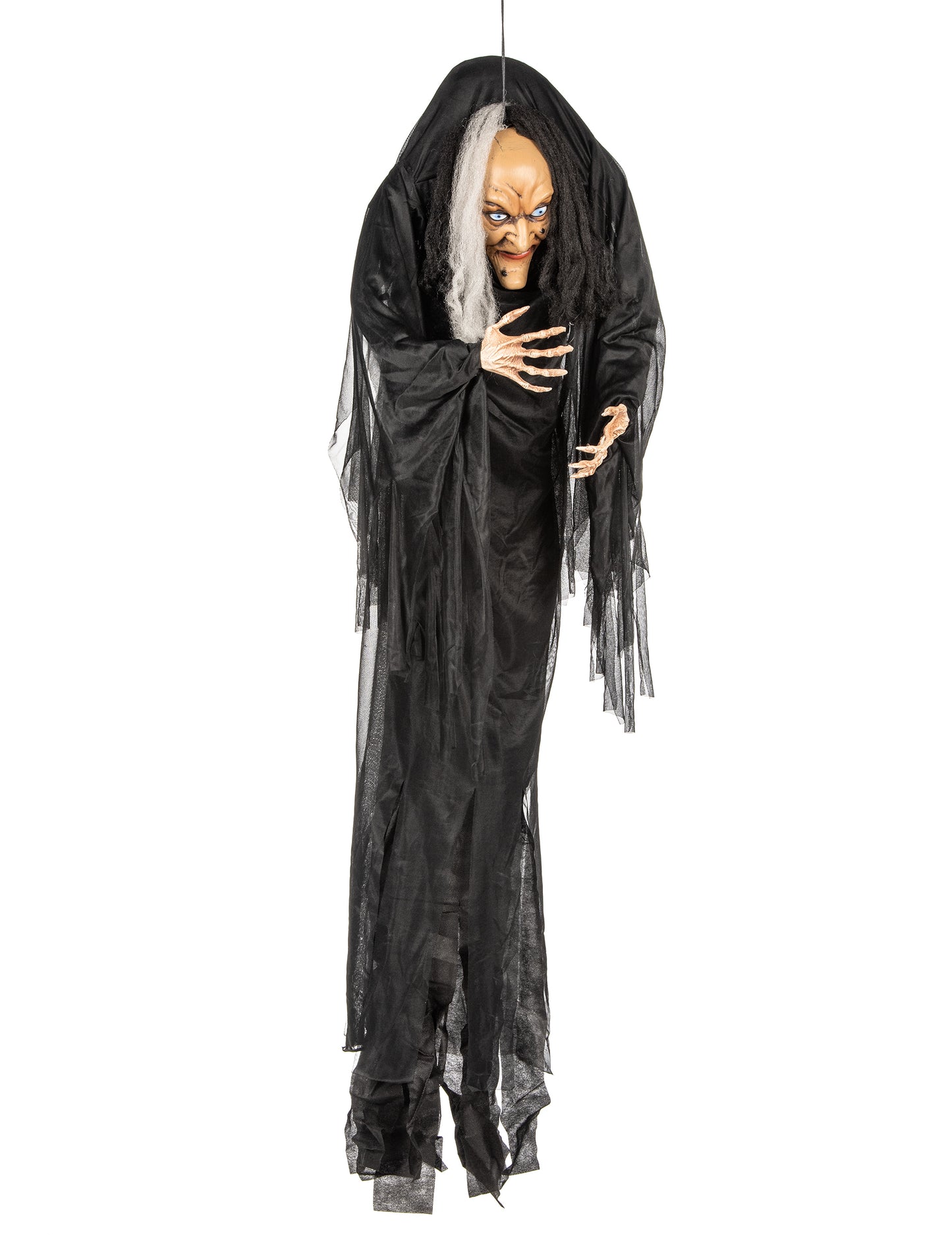 Decorare pentru a atârna vrăjitoare alb -negru 140 cm Halloween