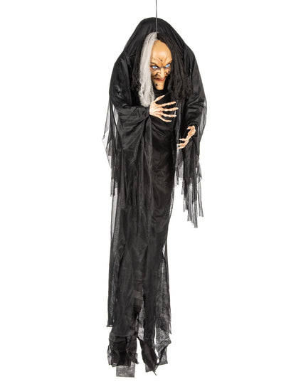 Decorare pentru a atârna vrăjitoare alb -negru 140 cm Halloween