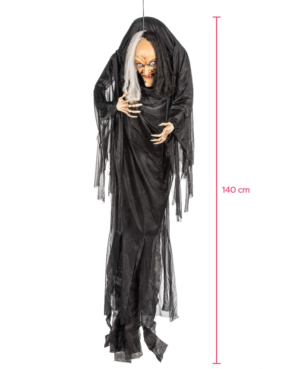 Dimensiunile decorațiunii de agățat vrăjitoare pentru halloween