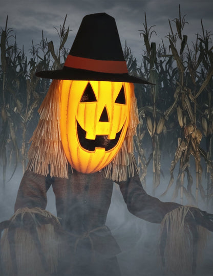 Décoration animée Citrouille XL 182cm Jack O'Lantern avec mouvement et son