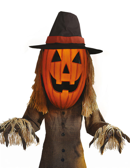 Décoration animée Citrouille XL 182cm Jack O'Lantern avec mouvement et son