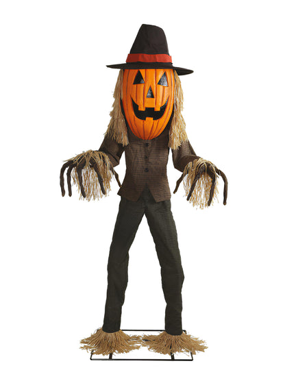 Décoration animée Citrouille XL 182cm Jack O'Lantern avec mouvement et son