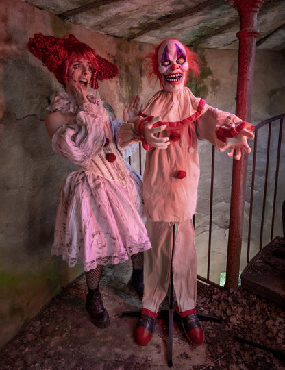 Decorațiune animată cu clovn înfricoșător 153 cm