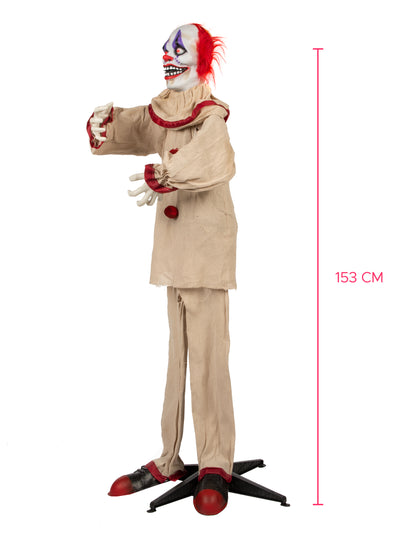 Decorațiune animată cu clovn înfricoșător 153 cm