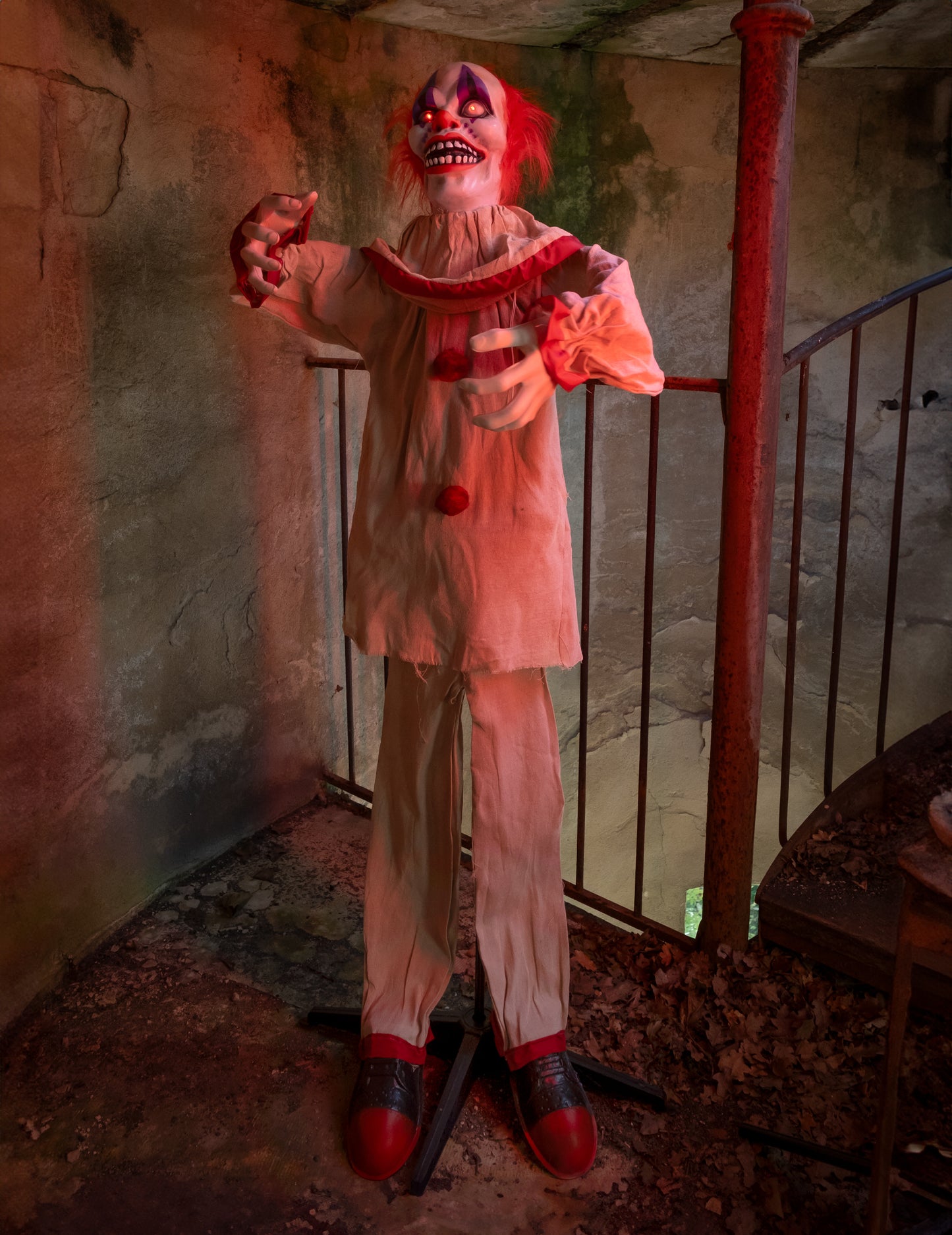 Decorațiune animată cu clovn înfricoșător 153 cm