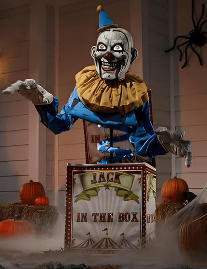 Decorația clovnului animat Jack in the Box 180 cm