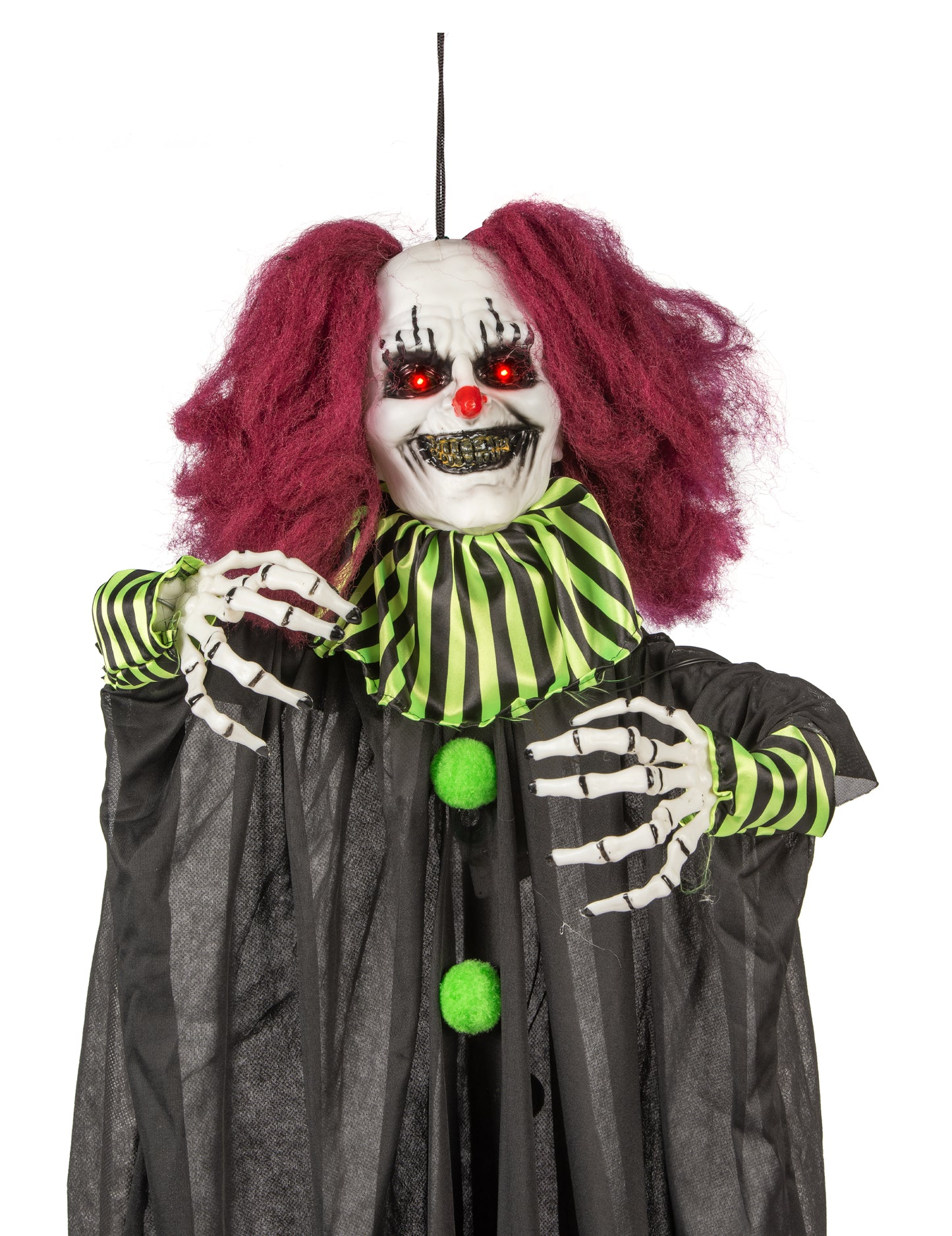 Decorare animată îngrozitoare clovn atârnând 130 cm