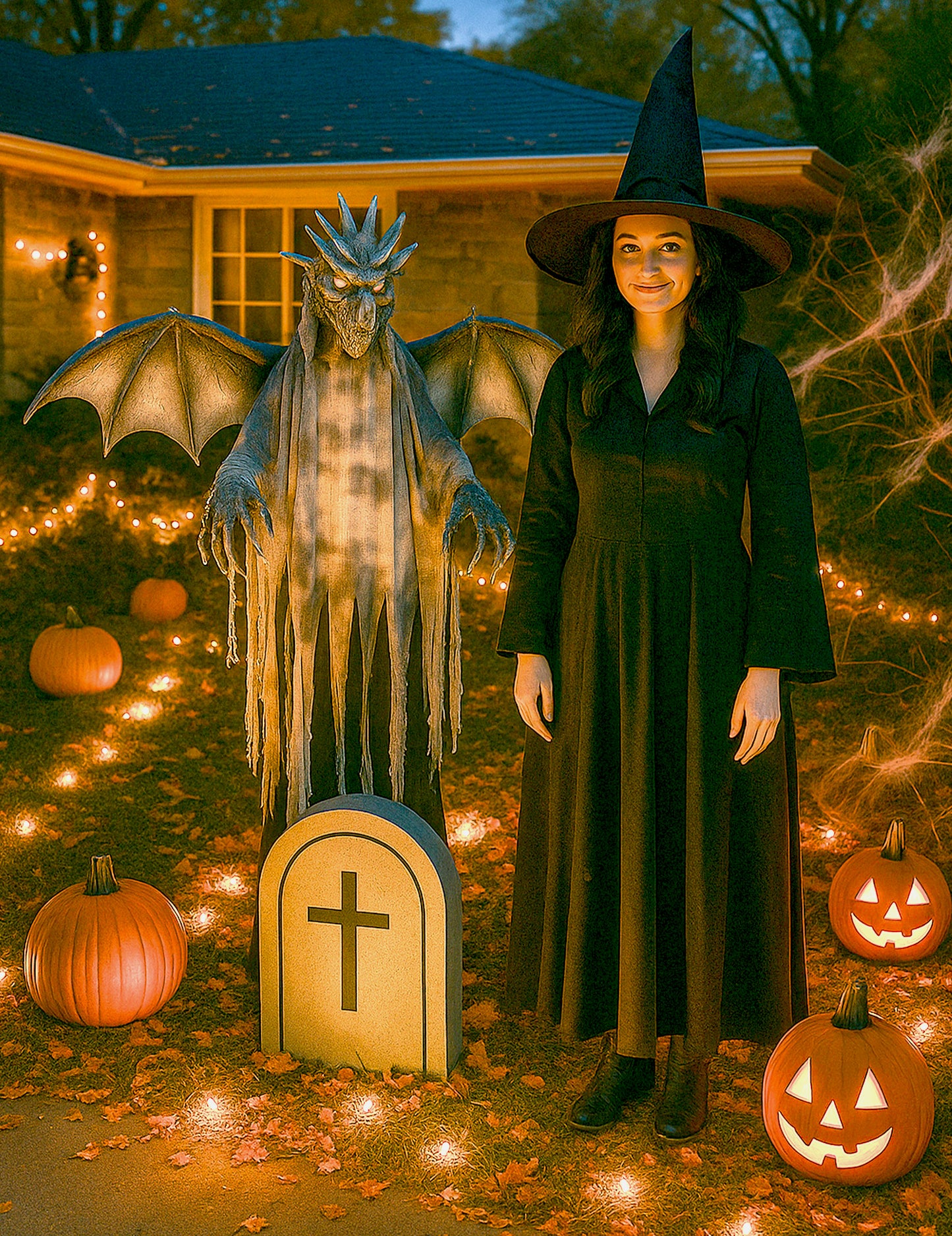 Decorațiune Dragon Gigant Animat 175 cm