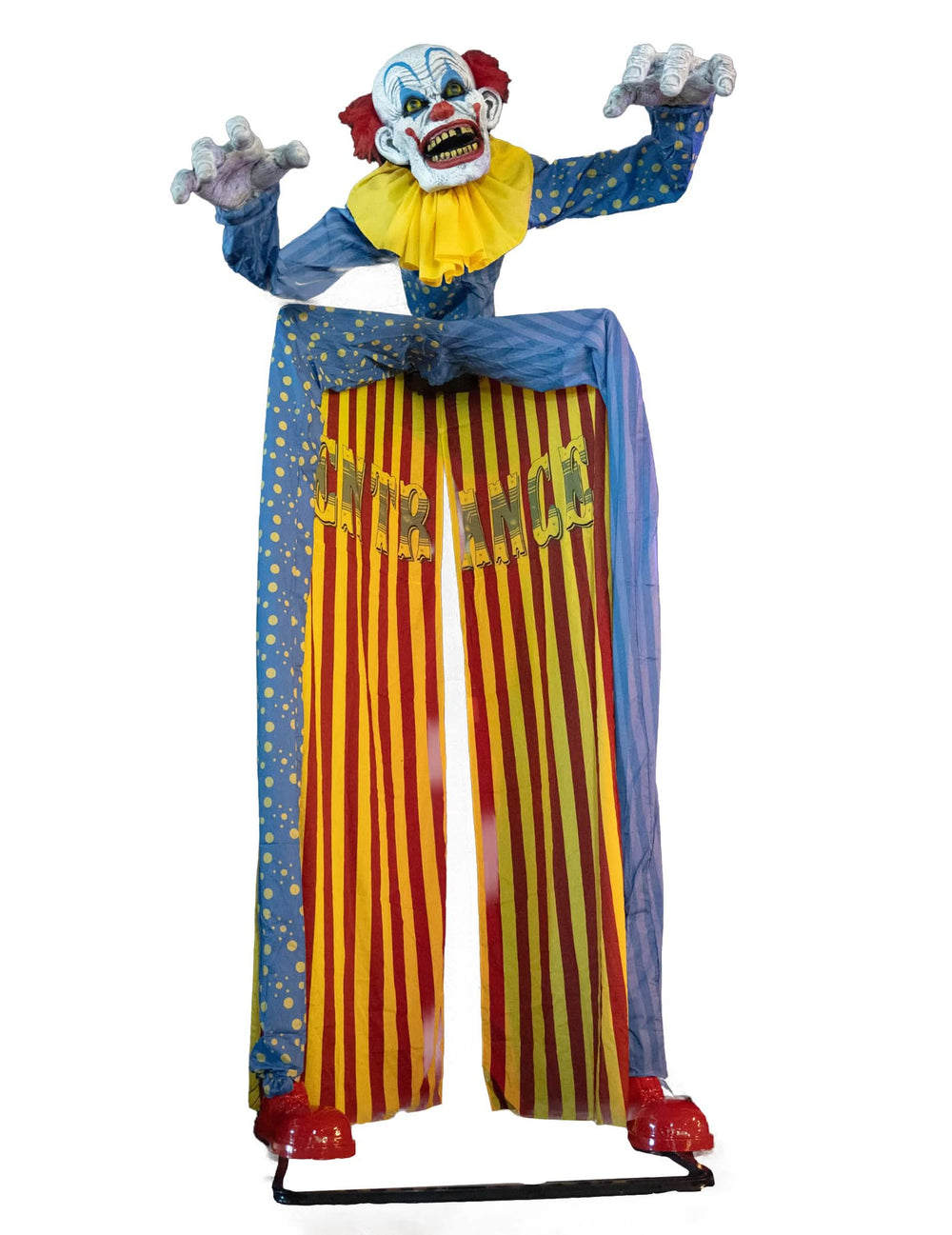 decorațiune animată intrare de clovn pentru halloween multicolor cu mișcări sunete și efecte luminoase