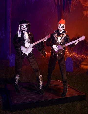 Decorare animată și sonoră Punk Rock Skeleton Duo 185 cm