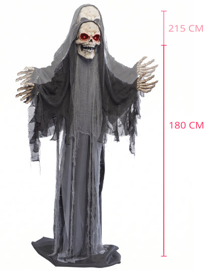 Decorațiune animată cu secerător extensibil, cu mișcare, 180 până la 215 cm