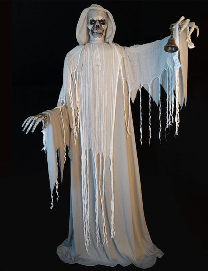 Decorațiune animată cu schelet secerător și clopot 182 cm