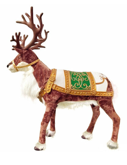 Decorațiune animată de Crăciun cu reni, sunet și mișcare 143 cm
