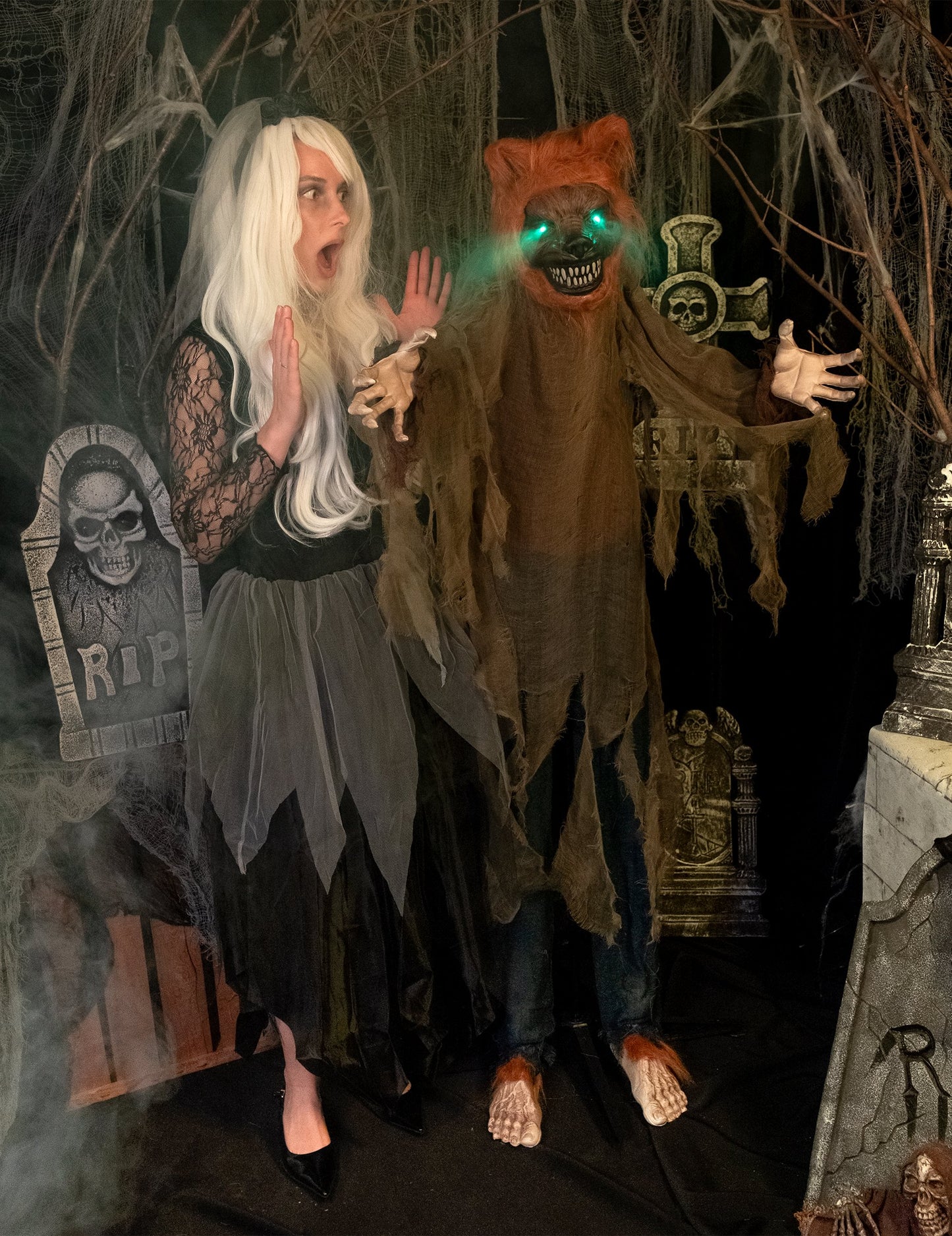 Sunet animat și decorare ușoară lup lup 160 cm