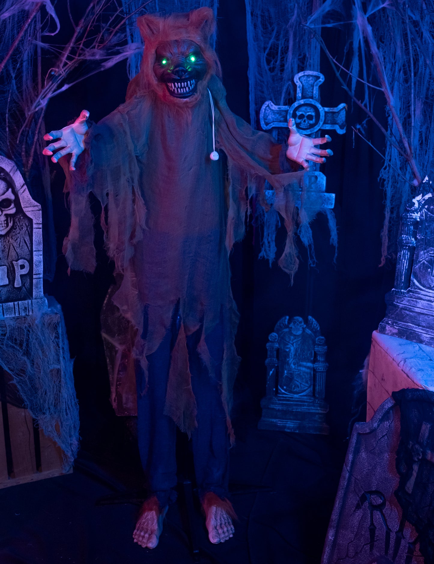 Sunet animat și decorare ușoară lup lup 160 cm