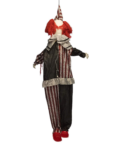 Decorațiune animată suspendată clovn malefic cu râsete și mișcări 175 cm