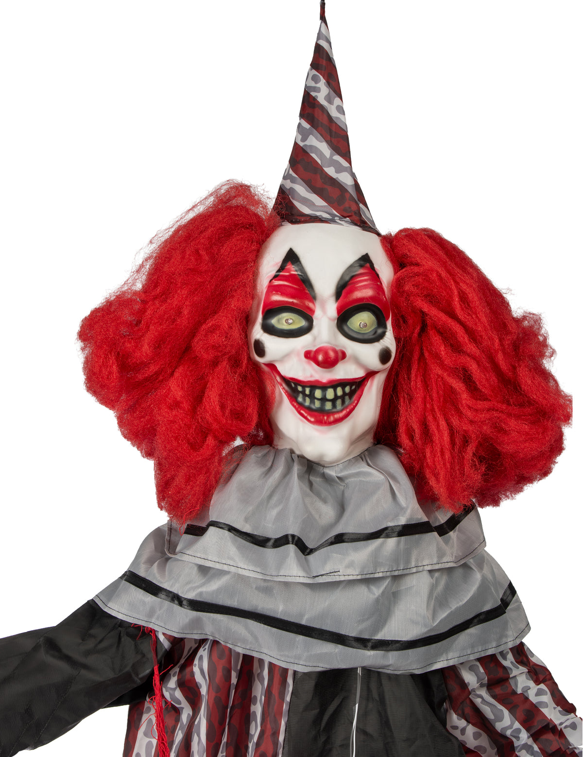 Decorațiune animată suspendată clovn malefic cu râsete și mișcări 175 cm