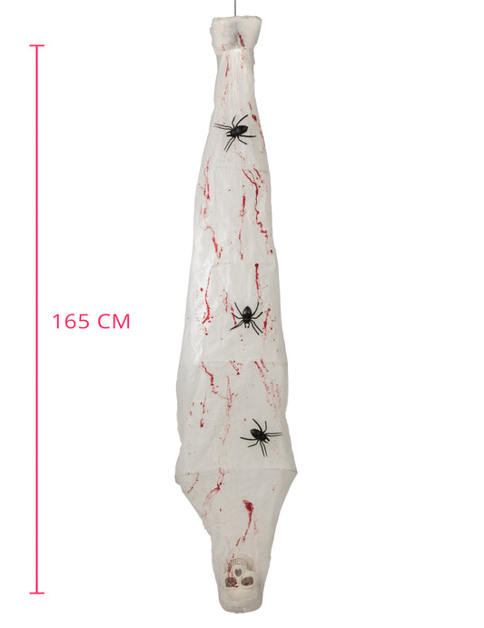 Decorațiune animată suspendată, cocon de păianjen cu corp captiv 165 cm