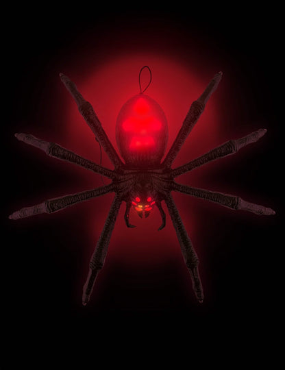 Decorațiune sonoră și luminoasă tarantulă neagră 70 x 15 x 42 cm
