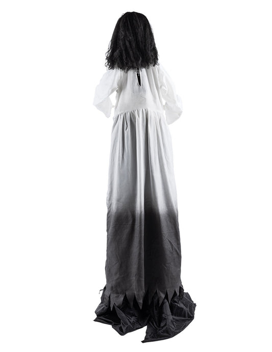 Decorațiune animată văduvă fantomatică extensibilă, cu mișcare, 190 până la 225 cm