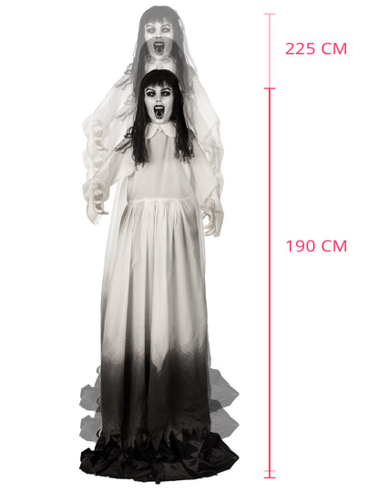 Decorațiune animată văduvă fantomatică extensibilă, cu mișcare, 190 până la 225 cm
