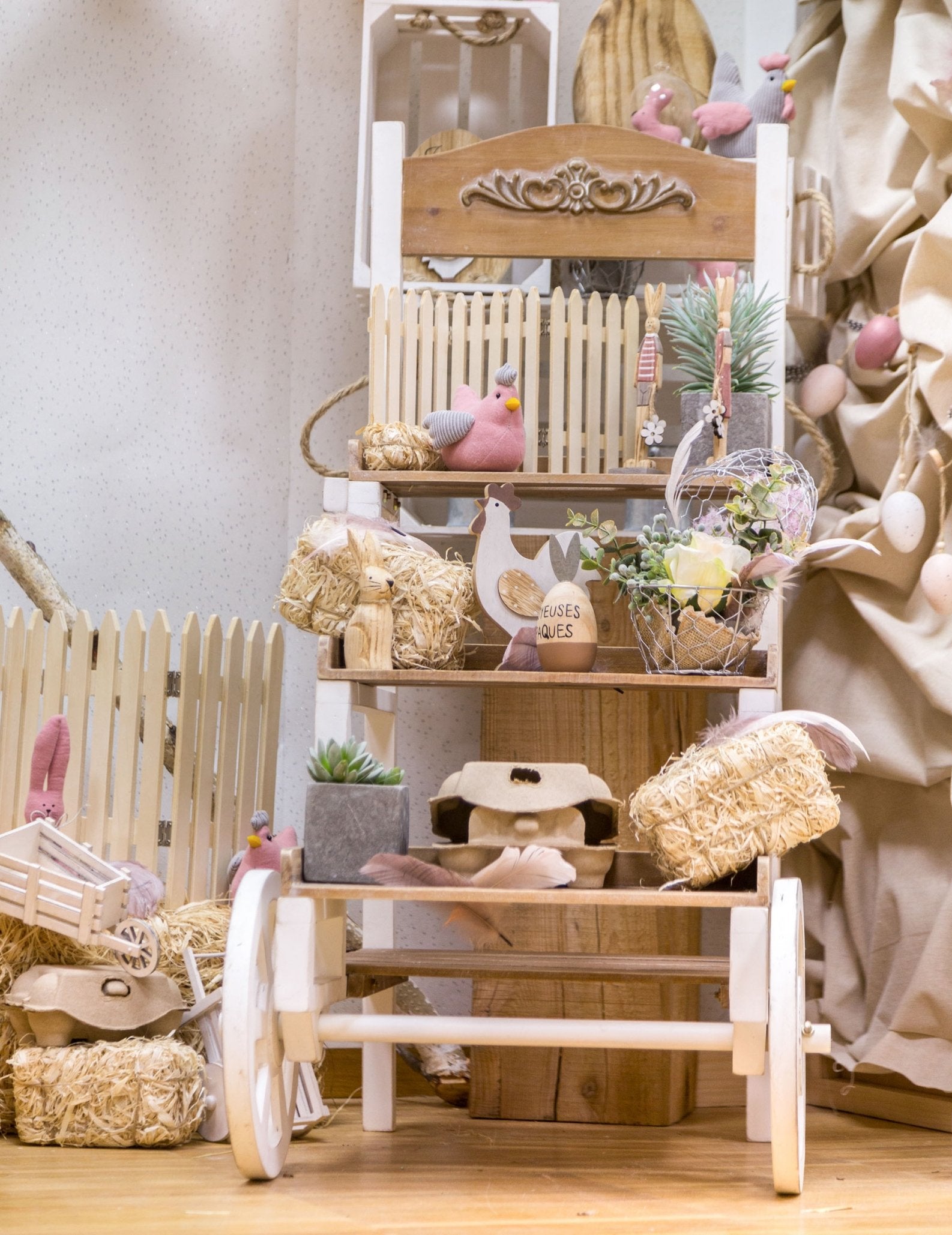 Mise en ambiance champêtre du Décoration botte de paille campagne naturelle