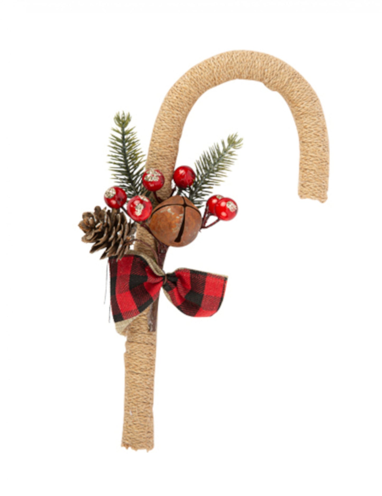 Decorațiune rustică din trestie de zahăr, 12 x 23 cm, realizată din iută