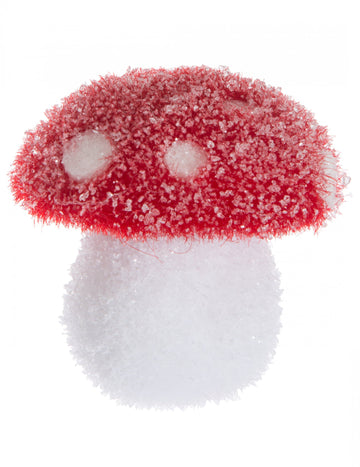 Decorațiune cu ciuperci și buline 8 cm roșu și alb