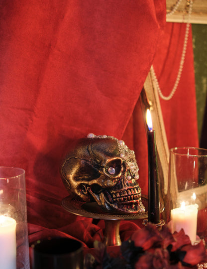 Decorare a craniului Diamante ornamentate 16 x 15 x 21 cm