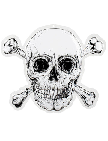 Decor de perete din plastic Pirate Jolly Roger 42 x 50 cm