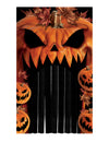 Décoration de porte avec rideau citrouilles pour Halloween orange et noir