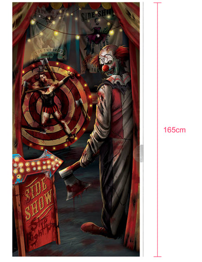 Decorarea ușii clovnului Halloween 85 x 165 cm
